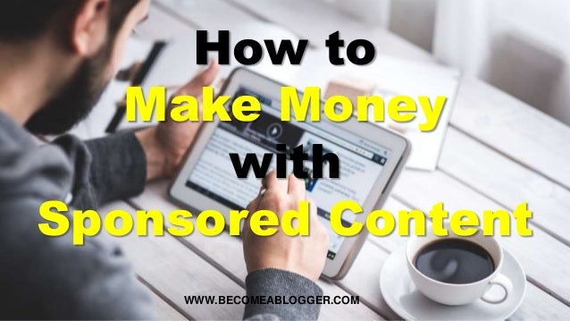 how to make money with sponsored content