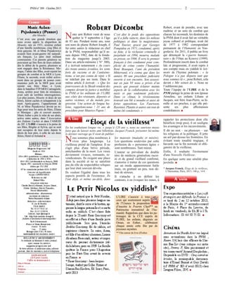 La Presse Nouvelle Magazine 309  octobre 2013