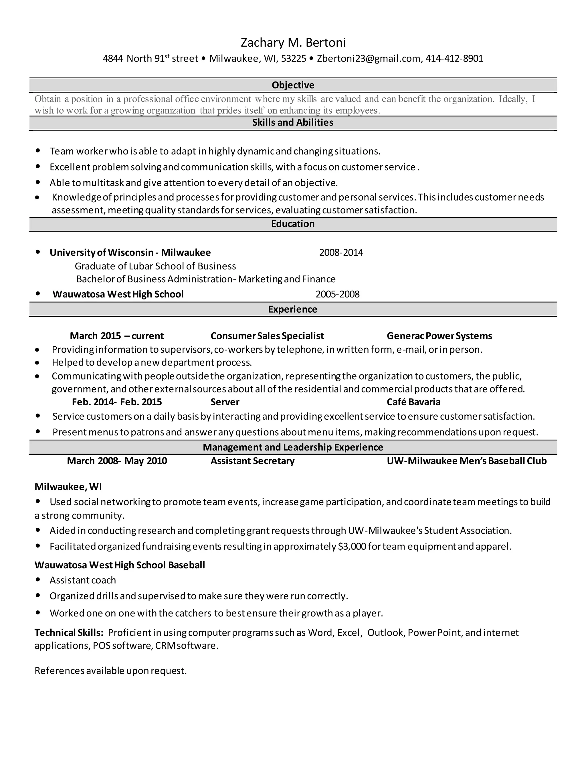 zach bertoni resume PDF - Zach Bertoni Resume 1 2048 