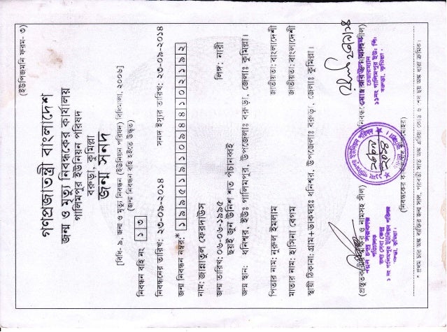 Birth Certificate Birth Certificate