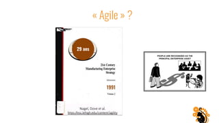 « Agile » ?
Nagel, Dove et al.
https://esc.lehigh.edu/content/agility
29 ans
1991
 