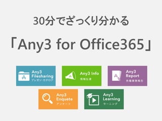30分でざっくり分かる 「Any3 for Office365」  