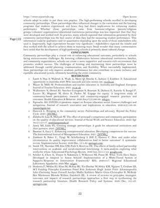 The Role of Community Partnerships in Enhancing Educational Outcomes ...