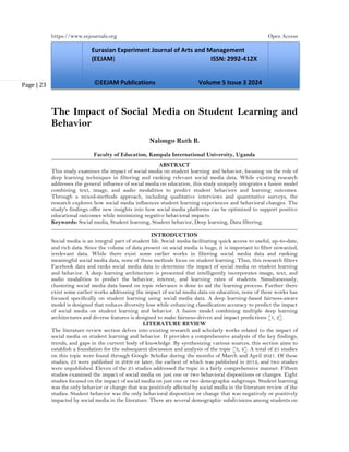 The Impact of Social Media on Student Learning and Behavior (www.kiu.ac ...