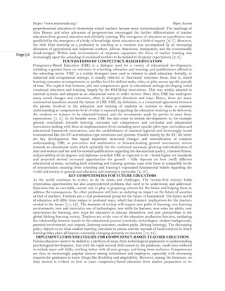 Competency-Based Teacher Education: Preparing Educators for the Future ...