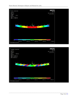 Finite Element Techniques I (Report and Manual for code)
Page 12 of 29
 