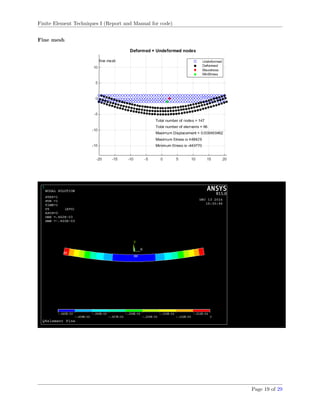 Finite Element Techniques I (Report and Manual for code)
Fine mesh
Page 19 of 29
 