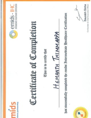 IHC Certification