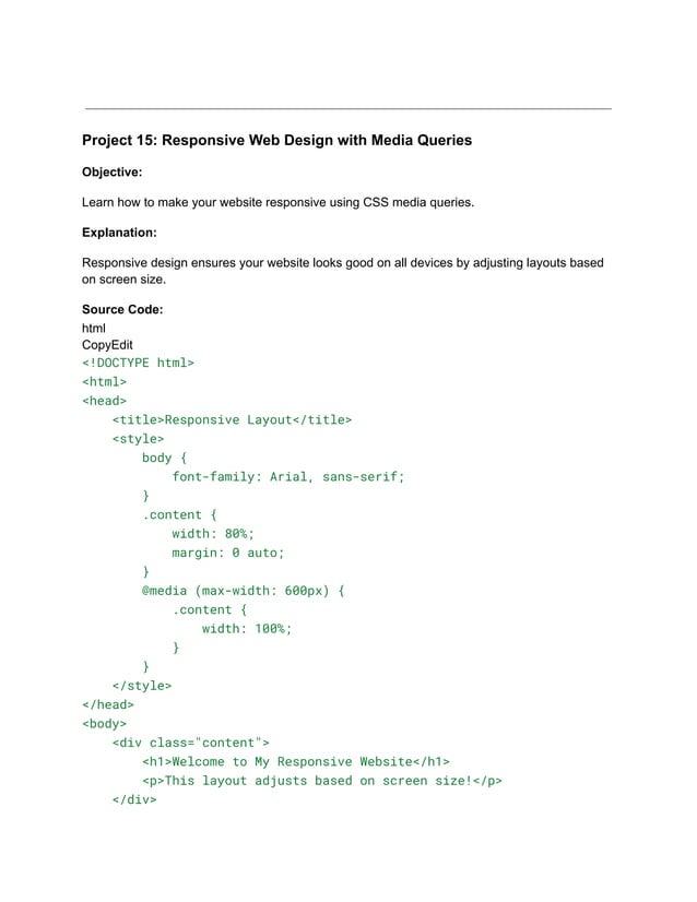 30+ Basic HTML Coding Projects for Class 10.pdf