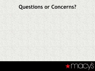 Questions or Concerns?
 