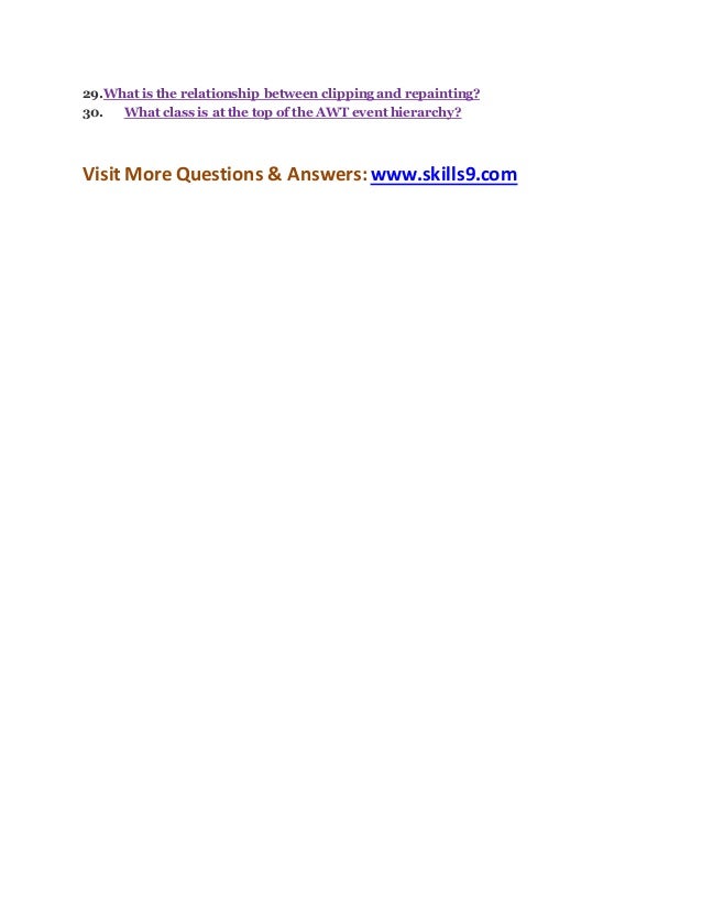 30 Best Java Swing Interview Questions And Answers