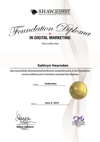 Diploma in Digital Marketing-certificate