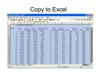 Copy to Excel
 