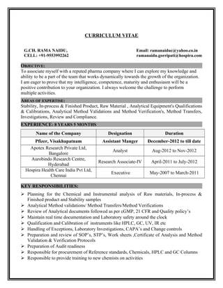 Ramanaidu CV PDF Ramanaidu CV PDF