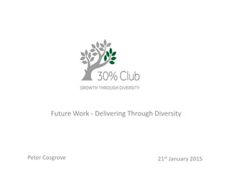 Future Work - Delivering Through Diversity
Peter Cosgrove 21st January 2015
 