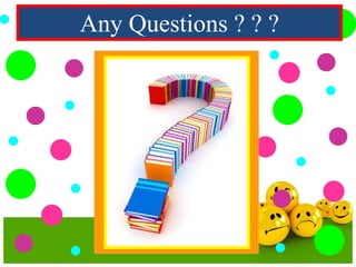 Any Questions ? ? ?

 