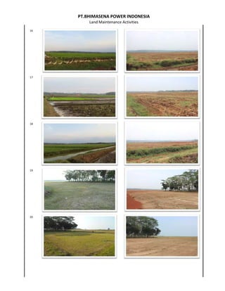 PT.BHIMASENA POWER INDONESIA
Land Maintenance Activities
16
17
18
19
20
 