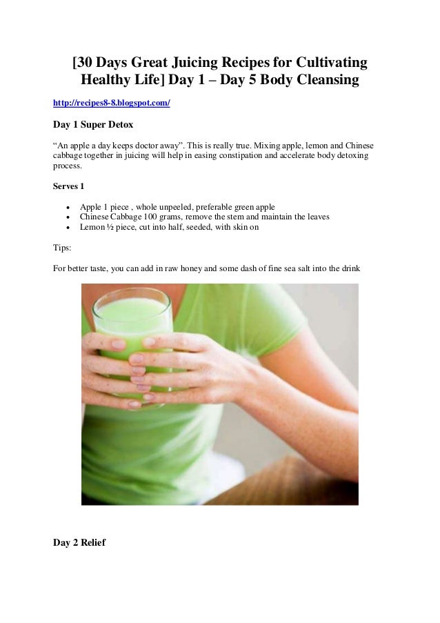 30 days great juicing recipes for cultivating healthy life