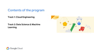 Track 1: Cloud Engineering
Track 2: Data Science & Machine
Learning
Contents of the program
 