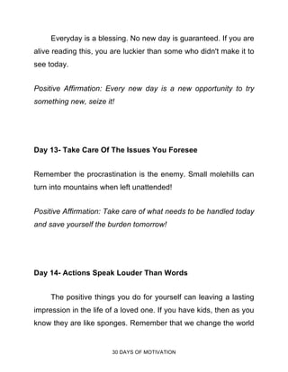 30 days of motivation | PDF