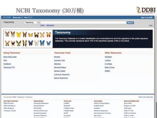 NCBI Taxonomy (30万種NCBI Taxonomy (30万種)
 