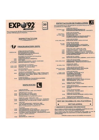 Programa del 30 de mayo de EXPO 92