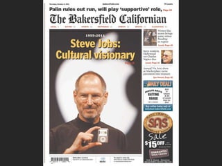 30 Frontpages on Steve Jobs Death | PPTX