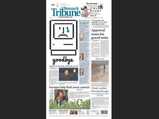 30 Frontpages on Steve Jobs Death | PPTX