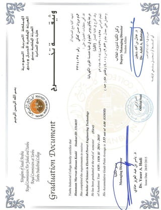 Bachelor Certificate