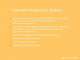 garments production system | PPT