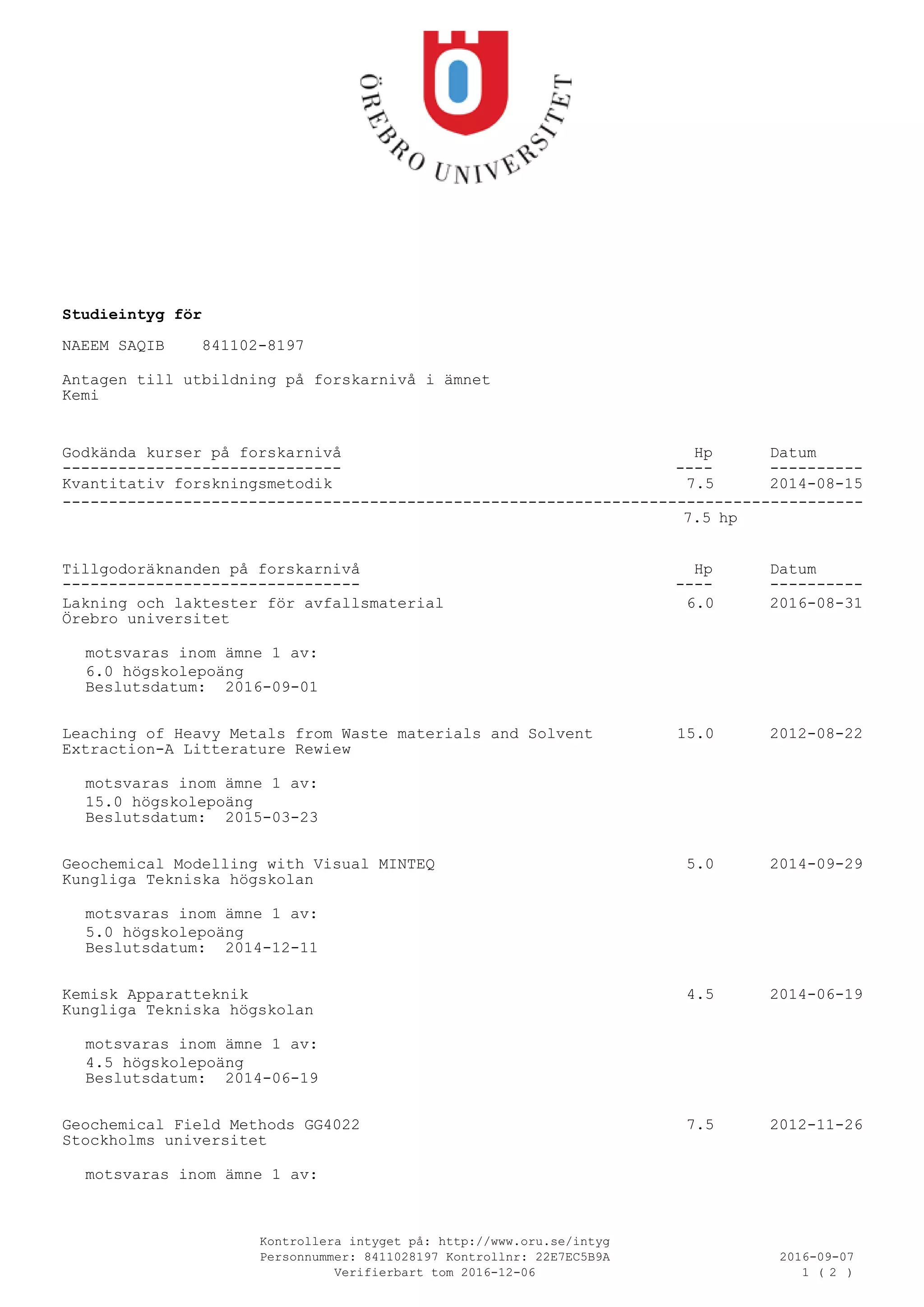 Phd intyg | PDF