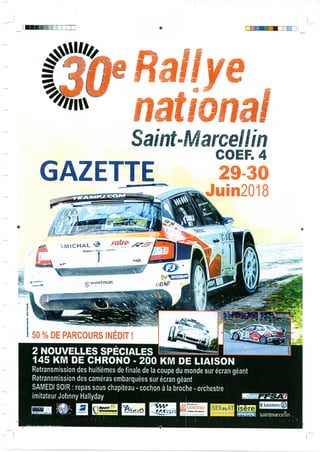30e Rallye National de Saint-Marcellin 2018 (Gazette)