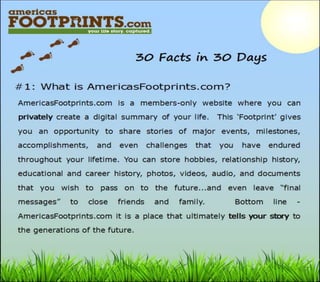 30 facts about americas footprints