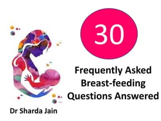 Frequently Asked
Breast-feeding
Questions Answered
30
Dr Sharda Jain
 