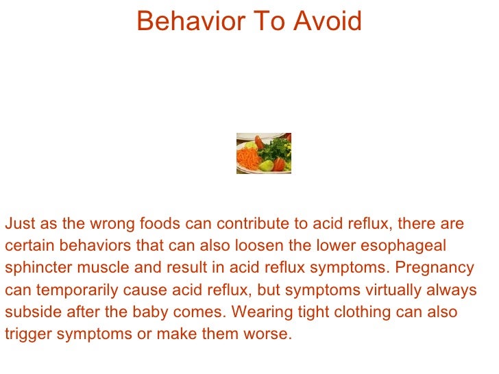 A List Of Foods To Avoid With Acid Reflux