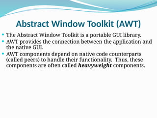 This presentation is about swing concept in python | PPT