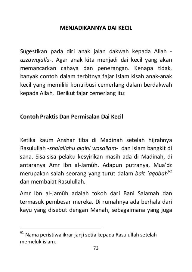 Contoh Teks Dakwah Dai Cilik - Contoh 36