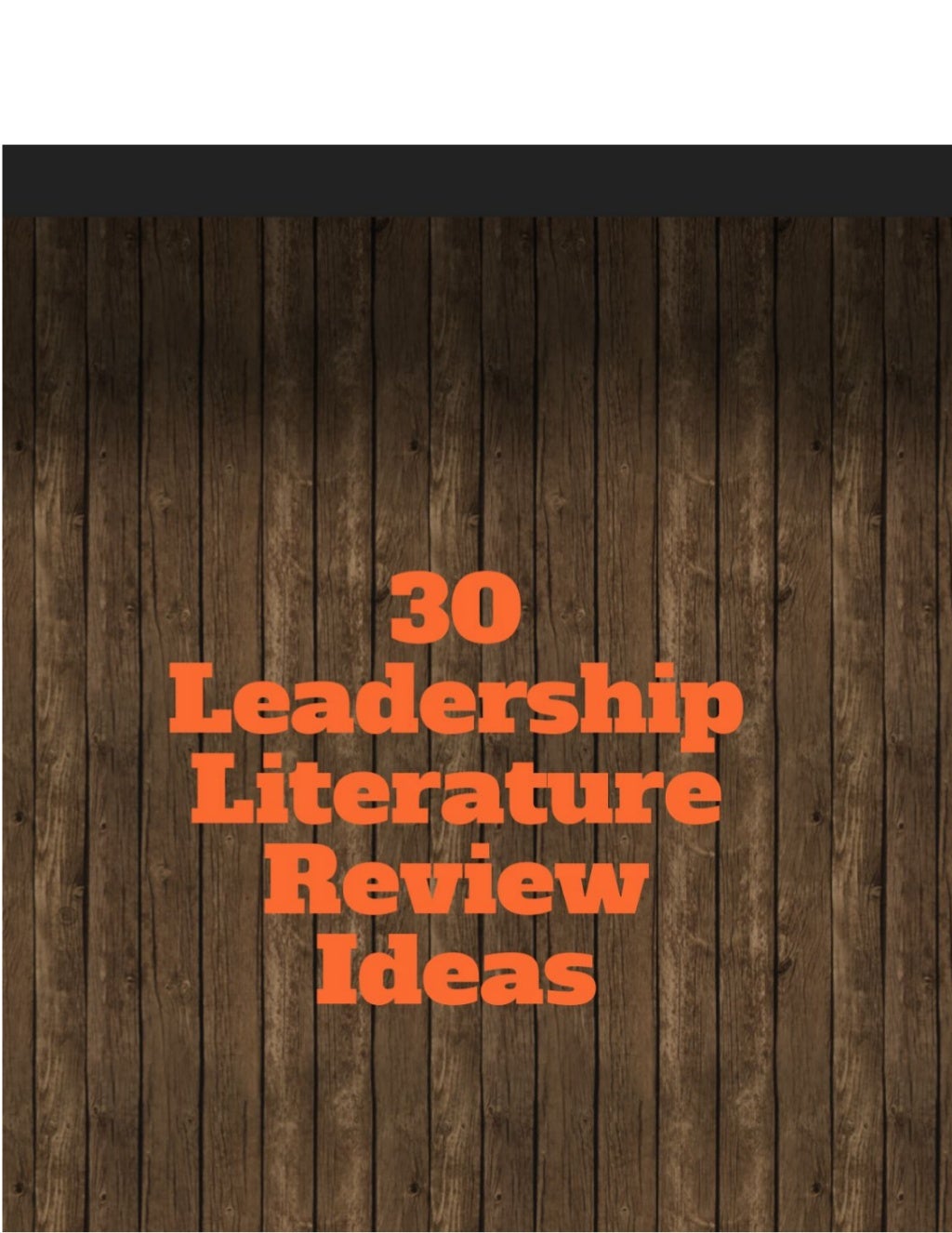 leadership topics for literature review