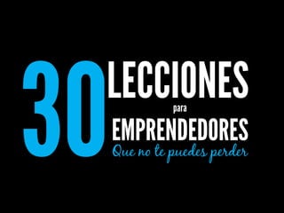 Esmeralda Díaz-Aroca: 30 lecciones para EMPRENDEDORES.

Que no te puedes perder

 