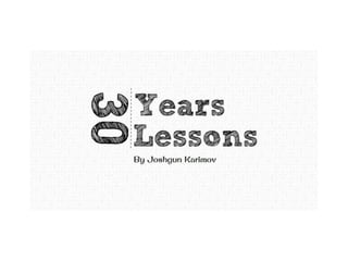 30 years 30 lessons