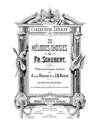 30 Lieder De F. Schubert
