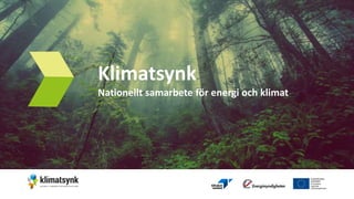 Klimatsynk
Nationellt samarbete för energi och klimat
 