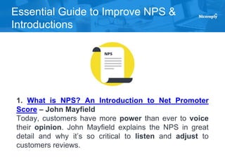 30 Must Read Resources to Improve your NPS | PPTX