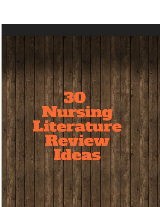 nursing literature review questions