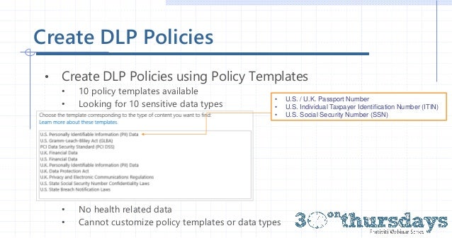 30 on thursday data loss prevention in sharepoint 2016 protect yo dlp policies