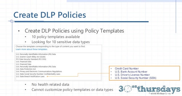 data loss prevention policy template