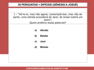 16 PERGUNTAS E RESPOSTAS BÍBLICAS) (Livro de Gênesis - QUIZ