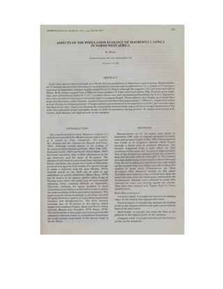 30; population ecology of mauremys caspica