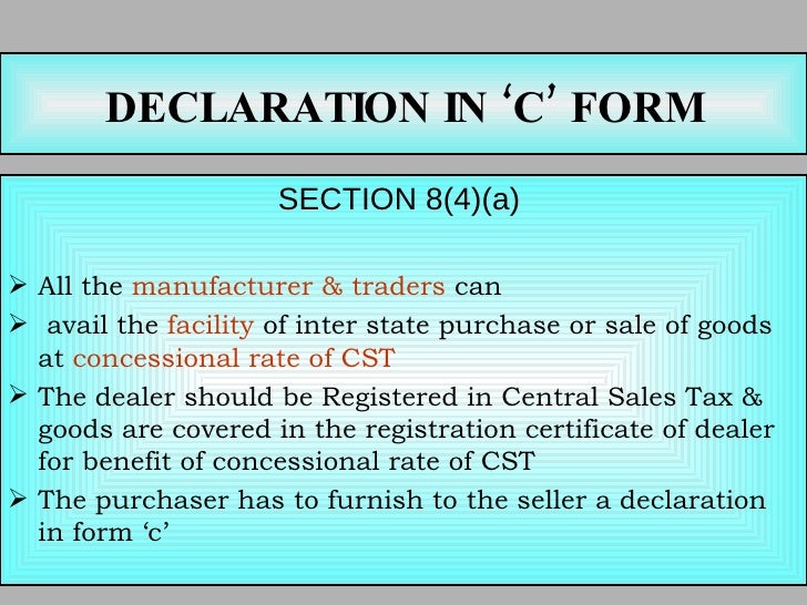 presentation on c form c form