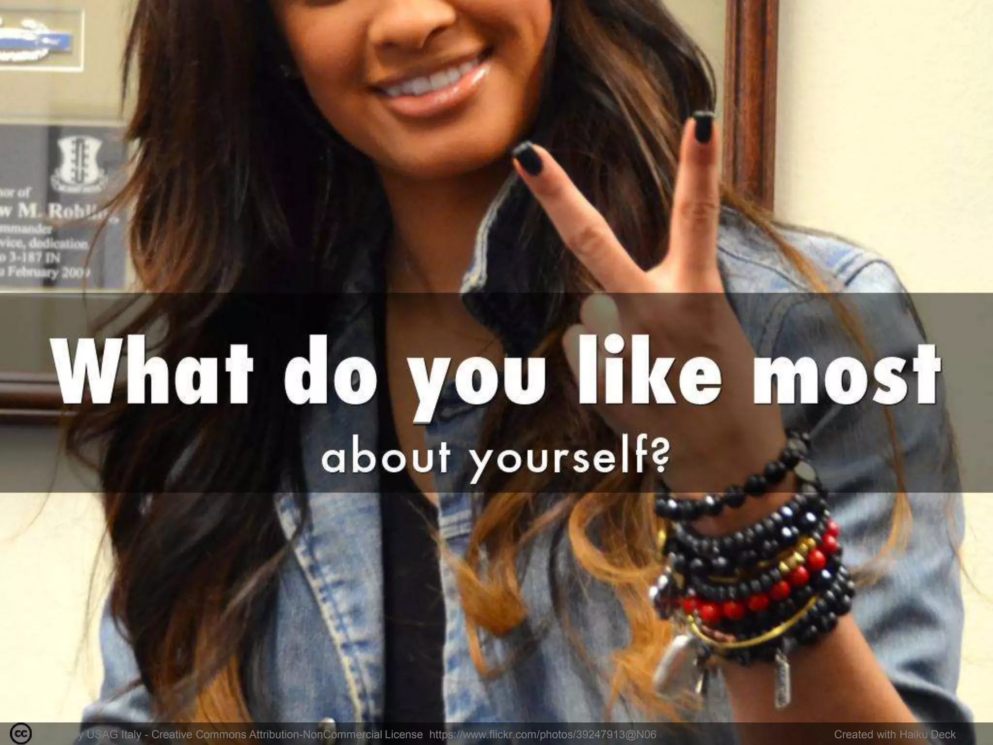 Photo by USAG Italy - Creative Commons Attribution-NonCommercial License https://www.flickr.com/photos/39247913@N06 Created with Haiku Deck
 